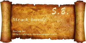 Strack Bennó névjegykártya